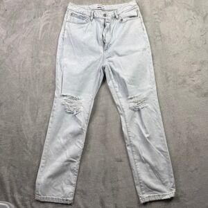 WeWoreWhat Light Wash Distressed Straight Leg Jeans Size 29